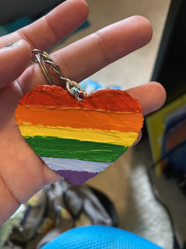 Rainbow Heart Keychain - Image 3