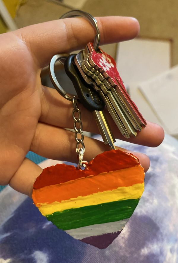 Rainbow Heart Keychain - Image 2
